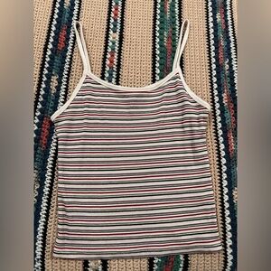 Active USA Multicolor Striped Crop Top Camisole